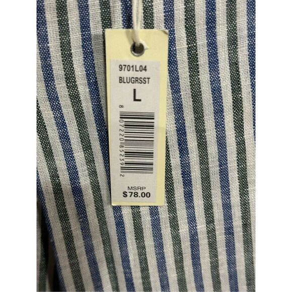 Women’s NWT Max Studio Striped Linen Blend Wide Leg Pants Size Large - Picture 5 of 7